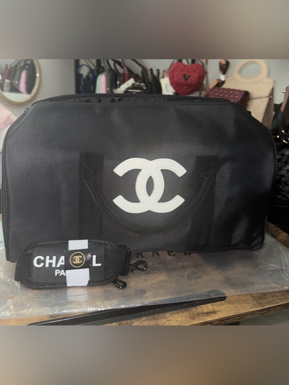 NEW Novelty CC Black and White Duffel Bag GWP / VIP